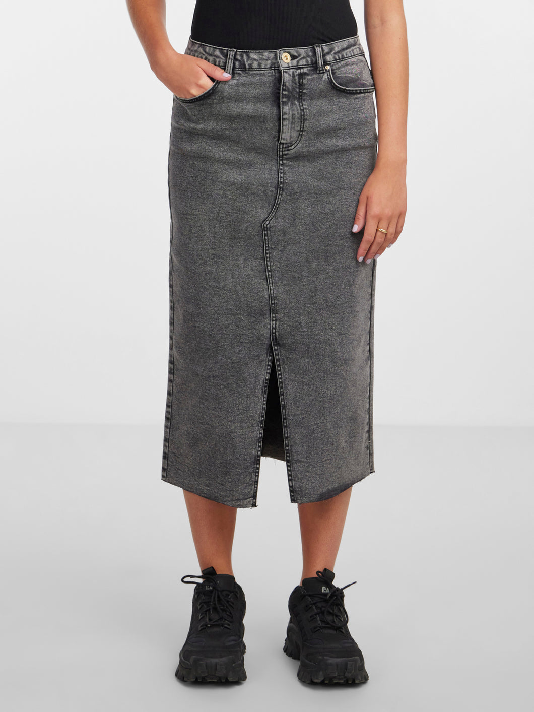 PCJESSIE Skirt - Grey Denim