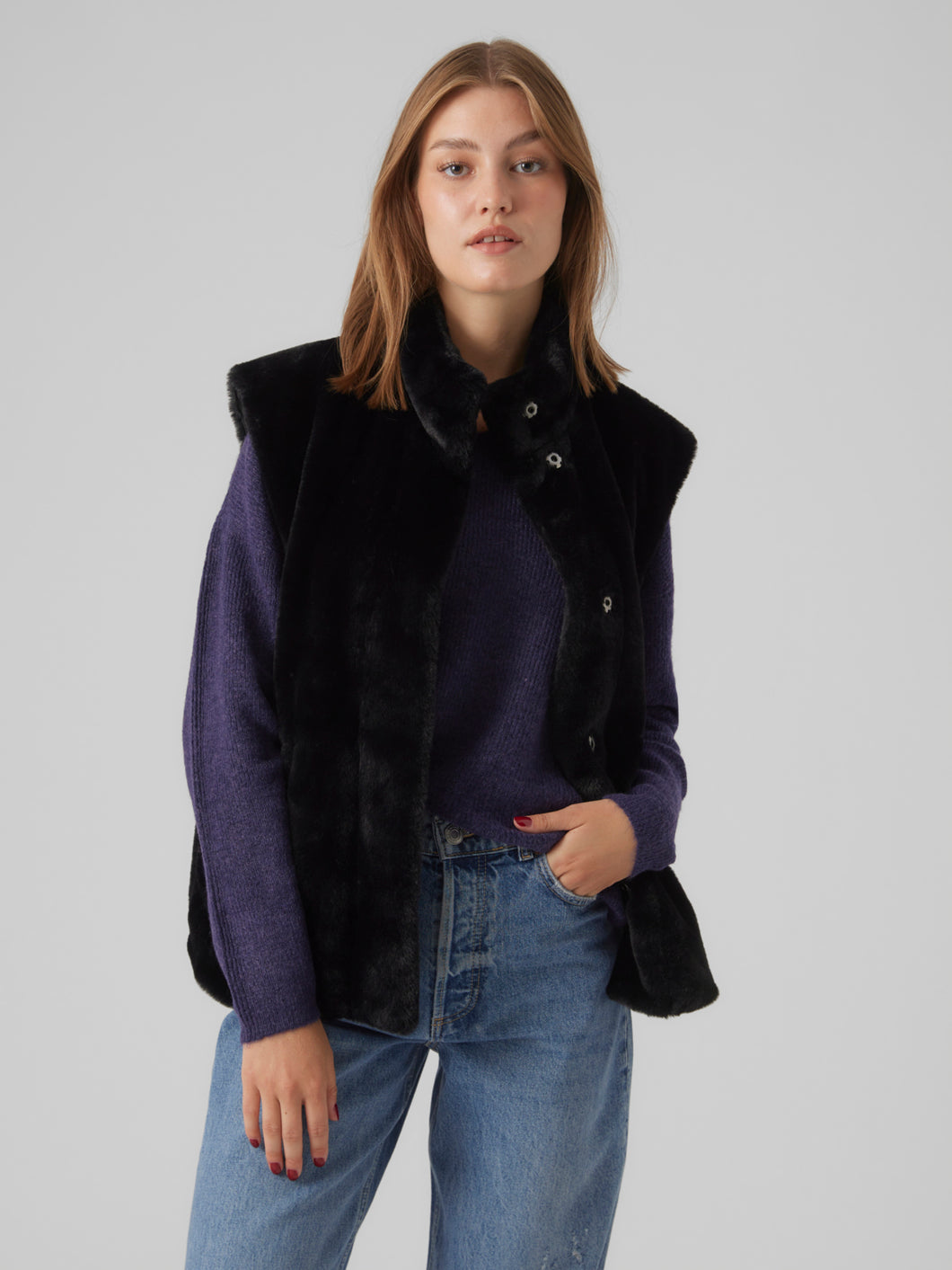VMSONJAPOPPY Vest - Black