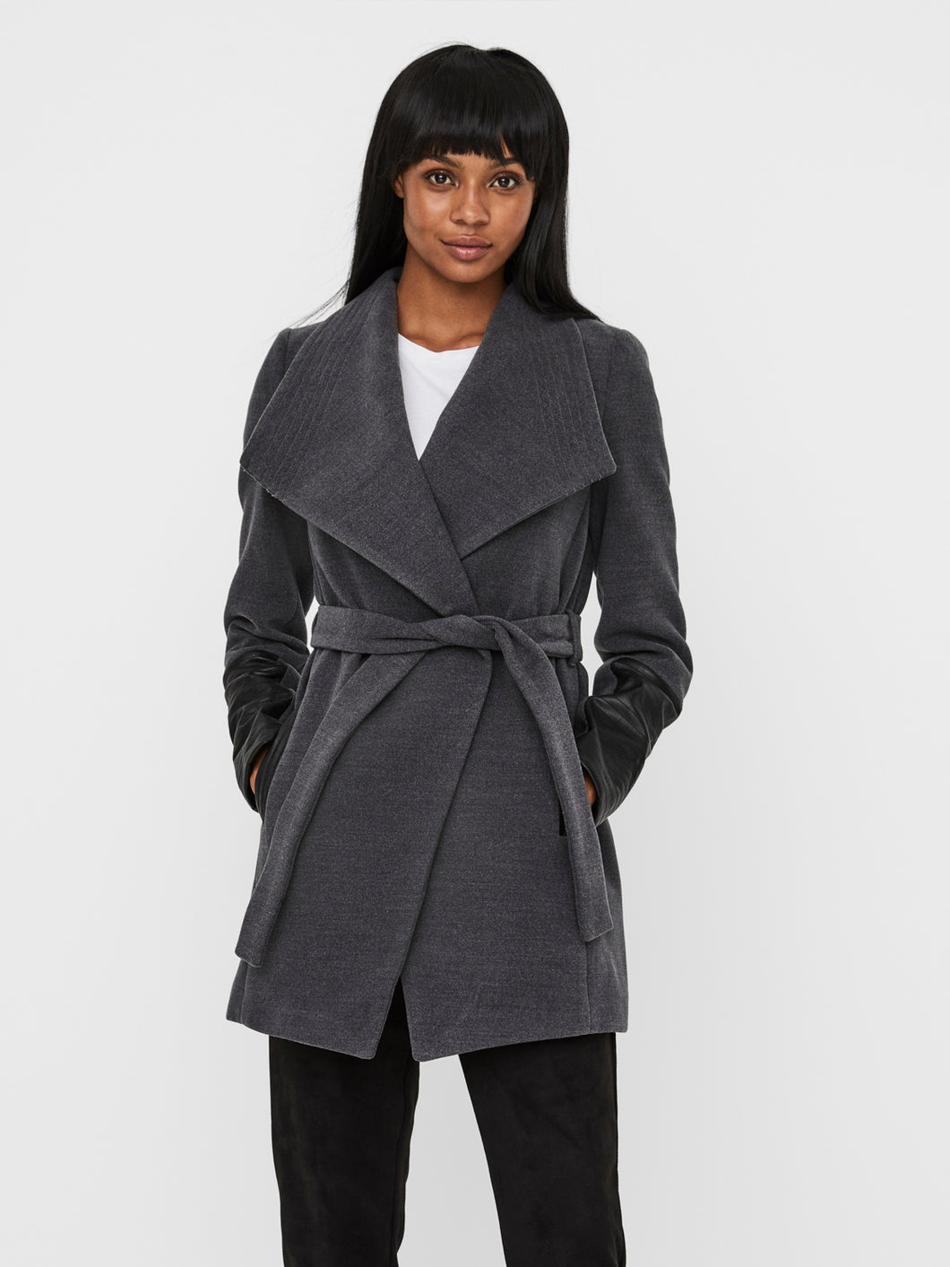 VMCALA Coat - Dark Grey Melange